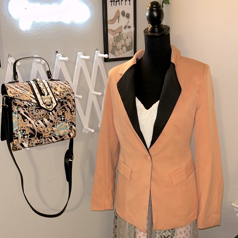 BLVD Peach Blazing Blazer NWT